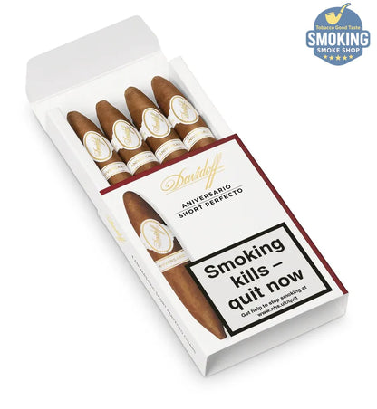 🚬Luxury Davidoff Aniversario Short Perfecto — سيجار دافيدوف أنيفرساريو شورت بيرفيكتو ( علبة 4 قطع ) بريميوم فاخر جداً 