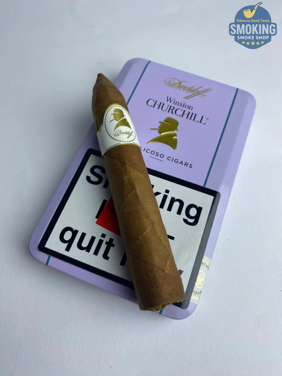 Davidoff Winston Churchill Belicoso (4 Cigars ) — سيجار دافيدوف وينستون تشرشل بيليكوسو ( علبة 4 سيجار ) 