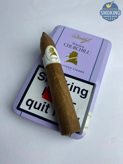 Davidoff Winston Churchill Belicoso (4 Cigars ) — سيجار دافيدوف وينستون تشرشل بيليكوسو ( علبة 4 سيجار ) 