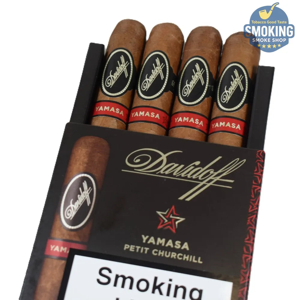 🚬 Davidoff Yamasa Petit Churchill — سيجار دافيدوف ياماسا بيتيت تشرشل ( علبة 4 قطع ) مقاس كبير فاخر 