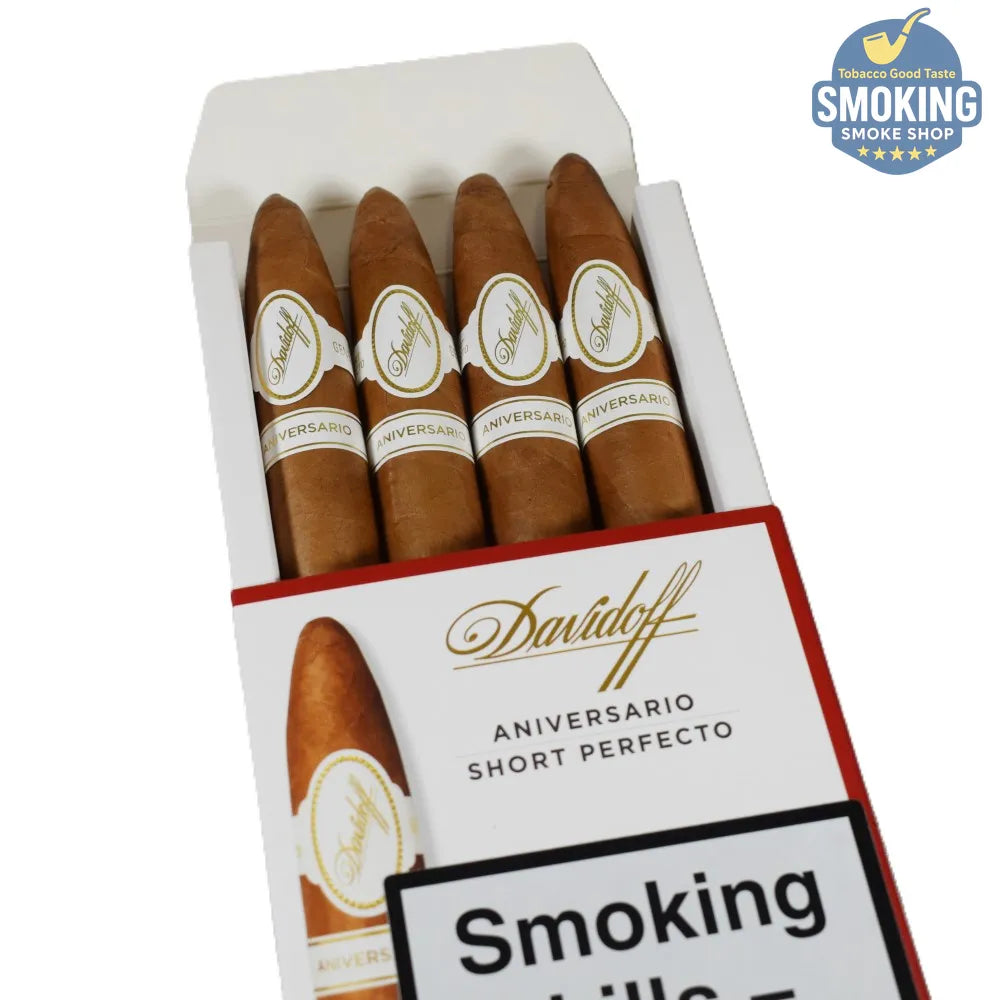 🚬Luxury Davidoff Aniversario Short Perfecto — سيجار دافيدوف أنيفرساريو شورت بيرفيكتو ( علبة 4 قطع ) بريميوم فاخر جداً 