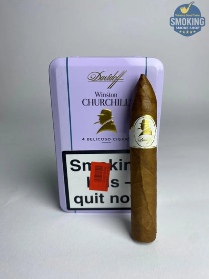Davidoff Winston Churchill Belicoso (4 Cigars ) — سيجار دافيدوف وينستون تشرشل بيليكوسو ( علبة 4 سيجار ) 