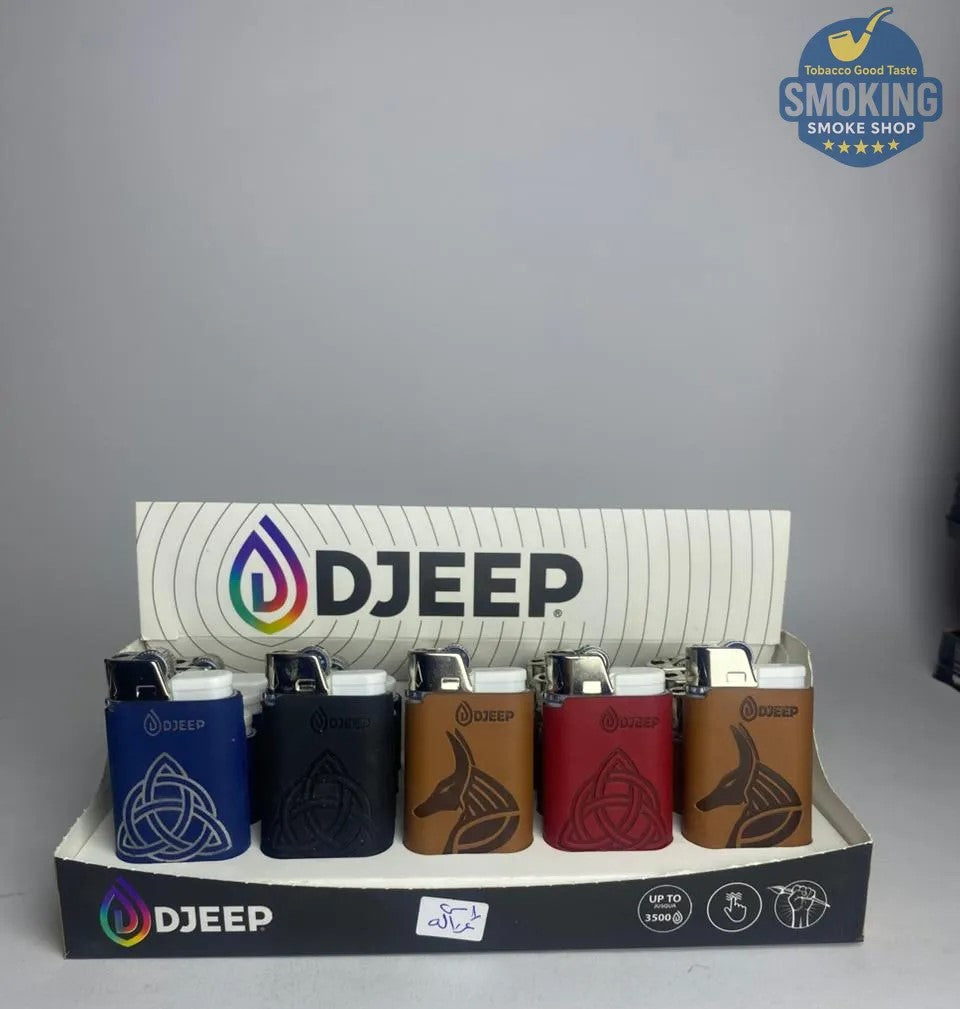 French DJEEP Leather Lighter — ولاعة جيب ديجيب فرنسي كسوة جلد اشكال مختلفة 🔥💎