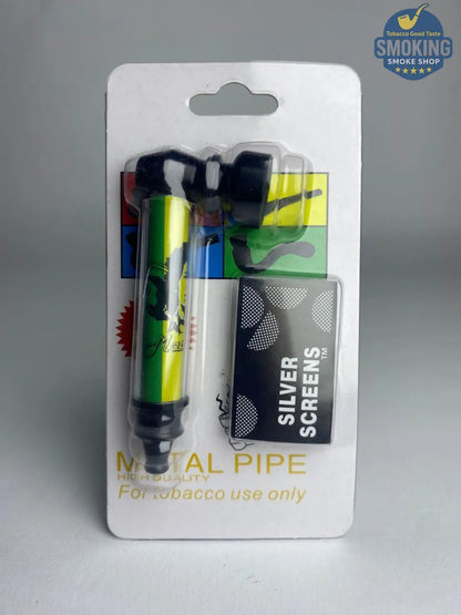 D&K Metal & Glass Pipe — مدواخ معدني بغطاء زجاجي قصير من دي آند كيه