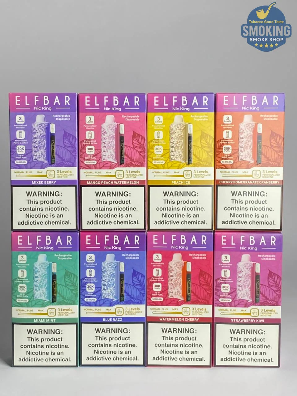 Elf Bar Nic King disbosable pod 30K — الف بار نيكوتين كينج تحكم في نسب النيكوتين 30 الف سحبة 