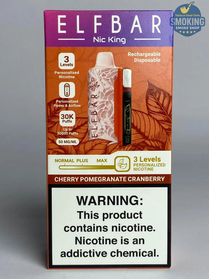 Elf Bar Nic King disbosable pod 30K — الف بار نيكوتين كينج تحكم في نسب النيكوتين 30 الف سحبة 