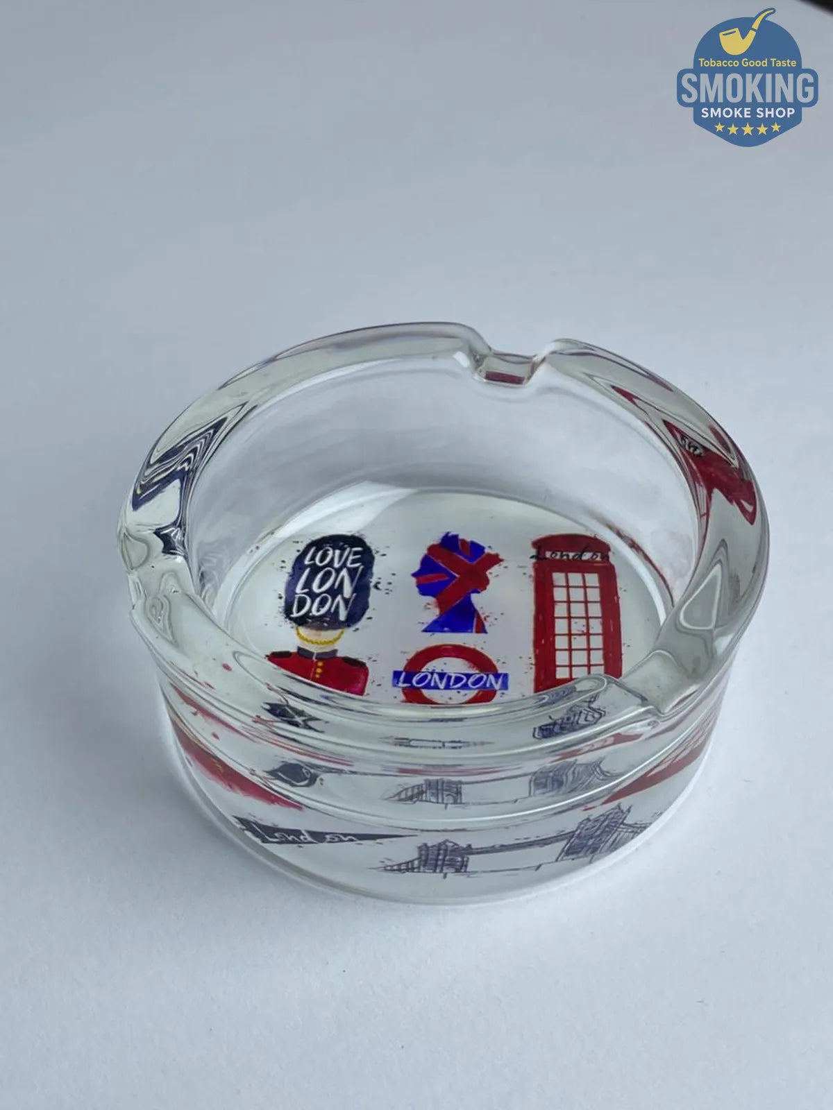 Glass Ashtray — طفاية سجائر زجاج دائرية بتصاميم متنوعة
