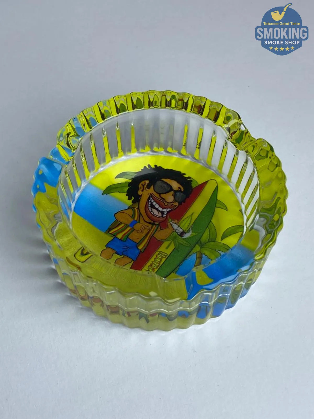 HoneyPuff Glass Ashtray — طفاية سجاير زجاجية صغيرة من هوني بَفّ 🌀🔥