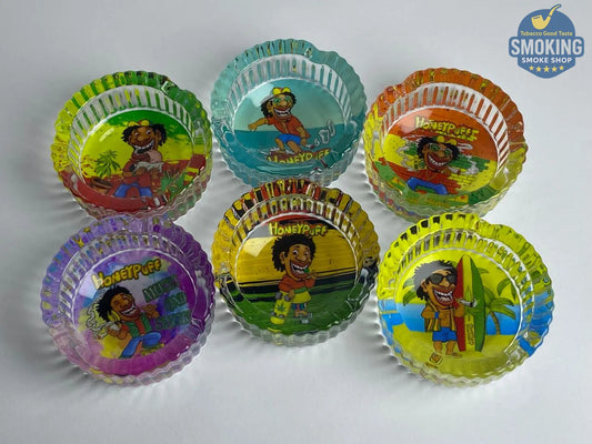HoneyPuff Glass Ashtray — طفاية سجاير زجاجية صغيرة من هوني بَفّ 🌀🔥