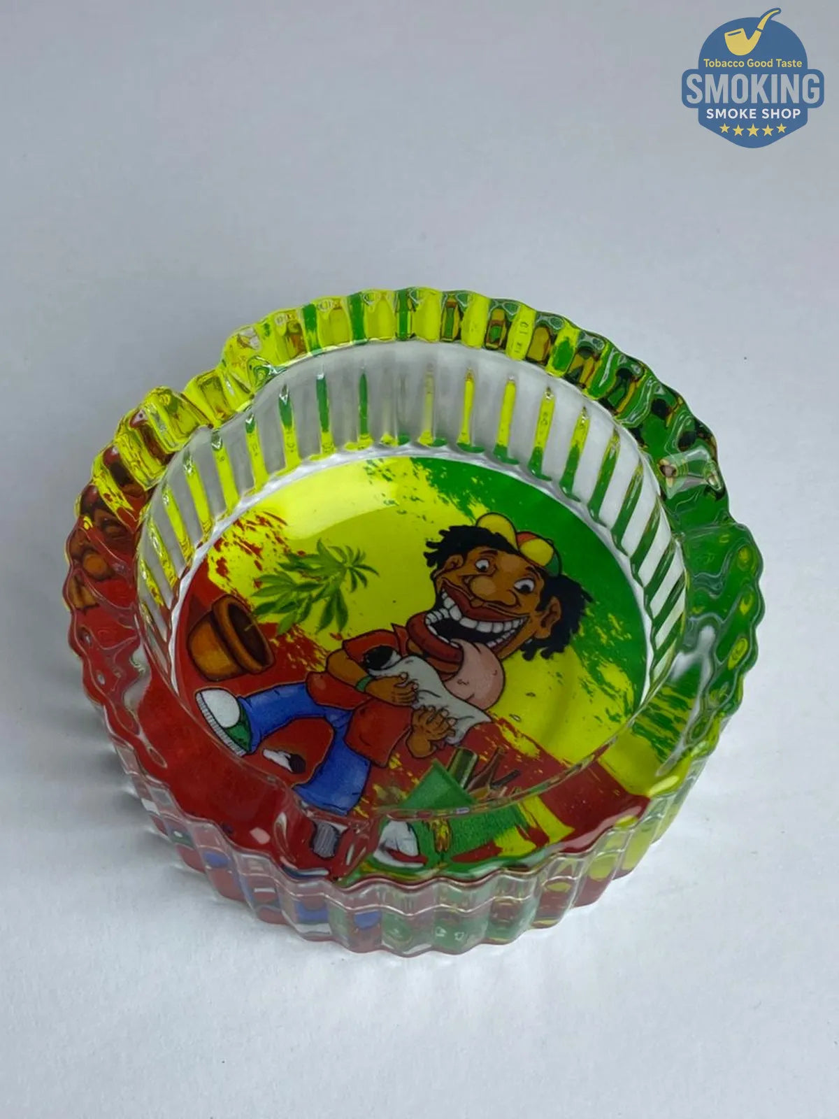 HoneyPuff Glass Ashtray — طفاية سجاير زجاجية صغيرة من هوني بَفّ 🌀🔥