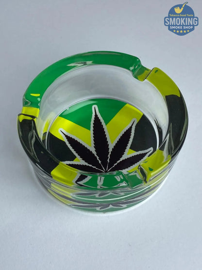 Glass Ashtray — طفاية سجائر زجاج دائرية بتصاميم متنوعة