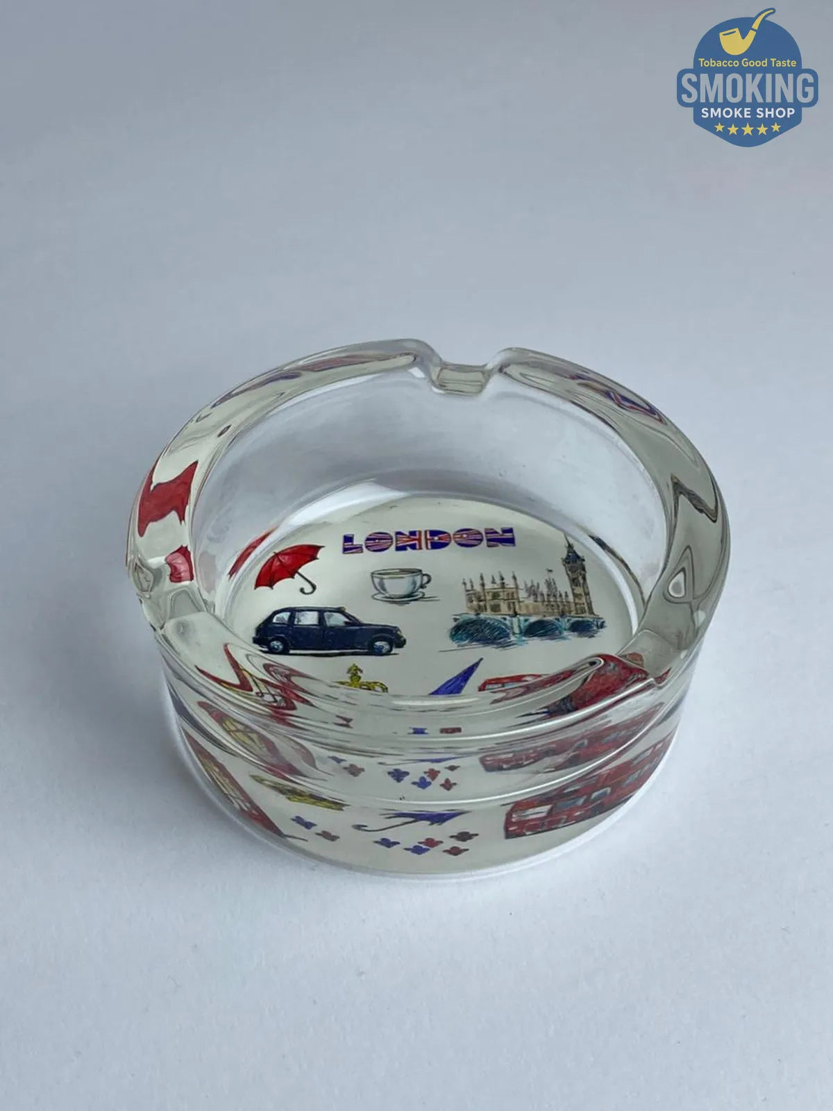 Glass Ashtray — طفاية سجائر زجاج دائرية بتصاميم متنوعة