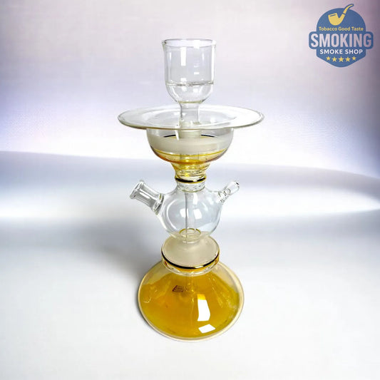 Glass Shisha — شيشة زجاجية شفافة ملونة ✨ مع ثلاجة للثلج