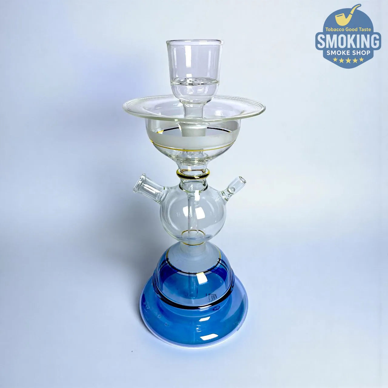 Glass Shisha — شيشة زجاجية شفافة ملونة ✨ مع ثلاجة للثلج