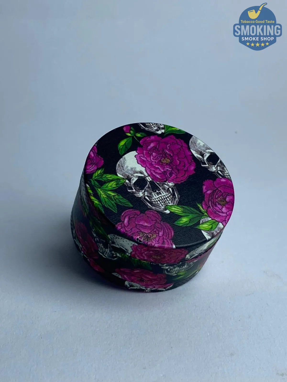 🌹💀 جريندر جماجم وزهور معدني 4 قطع — Skull & Roses Tobacco Grinder