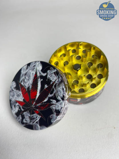 D&K Amsterdam Tobacco Grinder —  مطحنة تبغ أمستردام معدن سيلفر واسود وملون