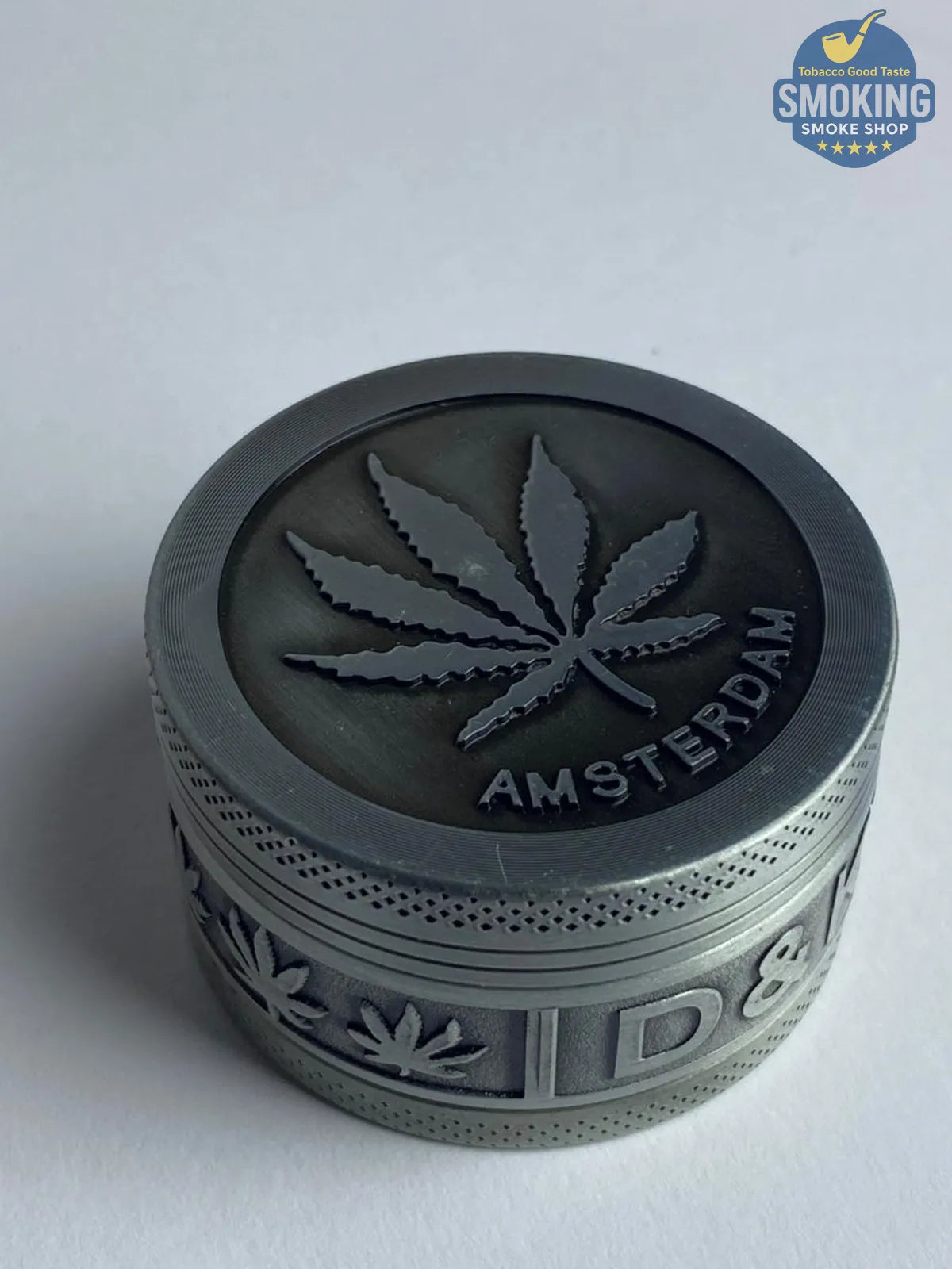 D&K Amsterdam Tobacco Grinder — مطحنة تبغ أمستردام معدن سيلفر 