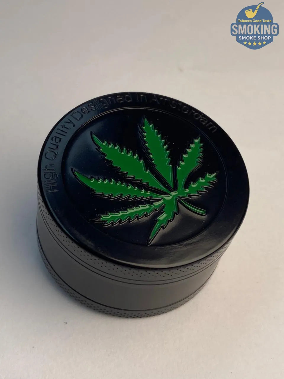 D&K Amsterdam Tobacco Grinder — مطحنة تبغ أمستردام معدن سيلفر واسود 