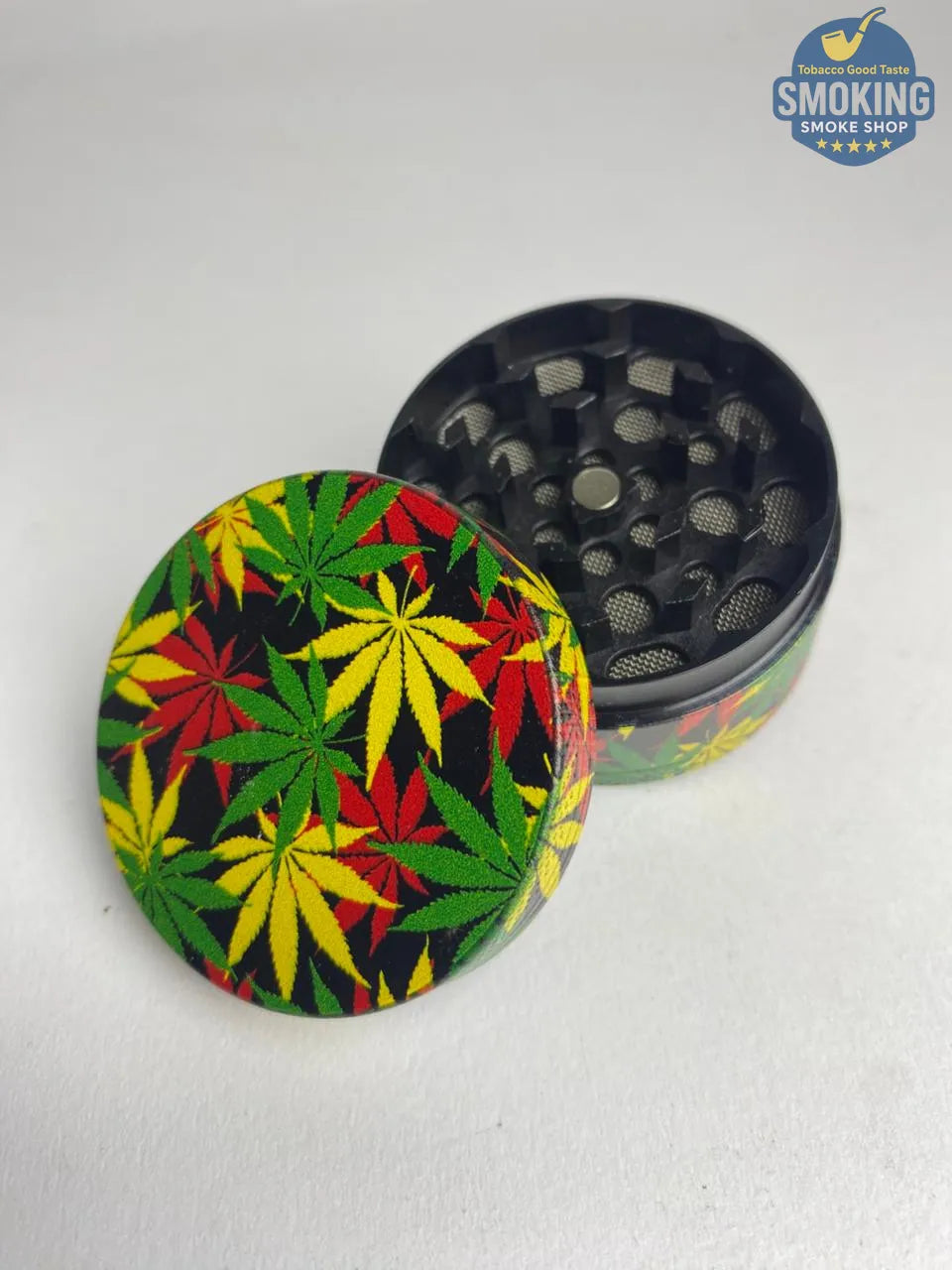 D&K Amsterdam Tobacco Grinder —  مطحنة تبغ أمستردام معدن سيلفر واسود وملون