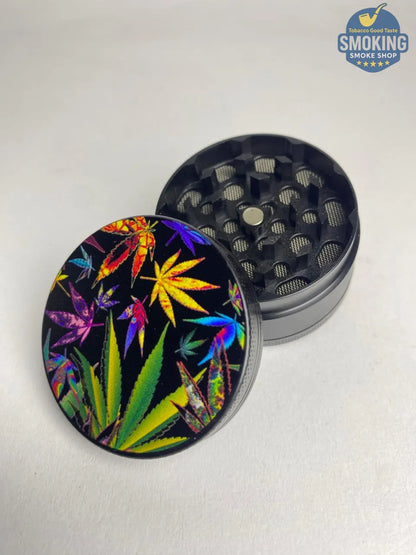 D&K Amsterdam Tobacco Grinder —  مطحنة تبغ أمستردام معدن سيلفر واسود وملون