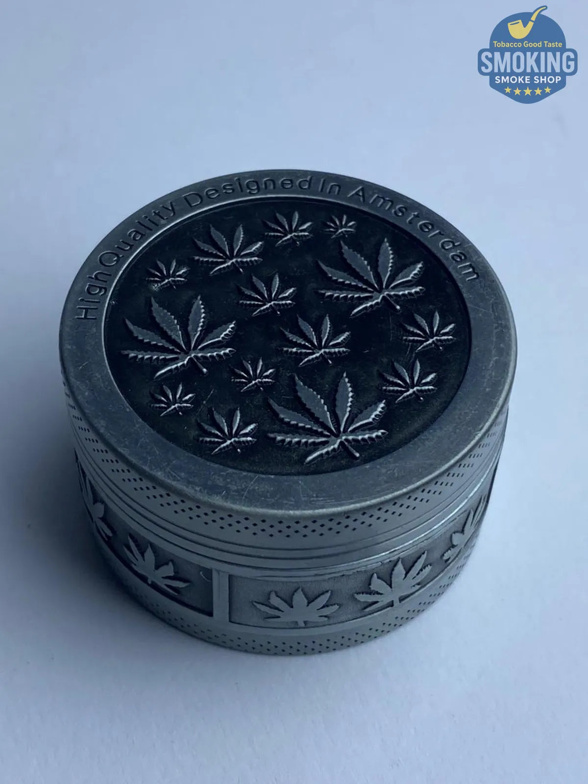 D&K Amsterdam Tobacco Grinder — مطحنة تبغ أمستردام معدن سيلفر 