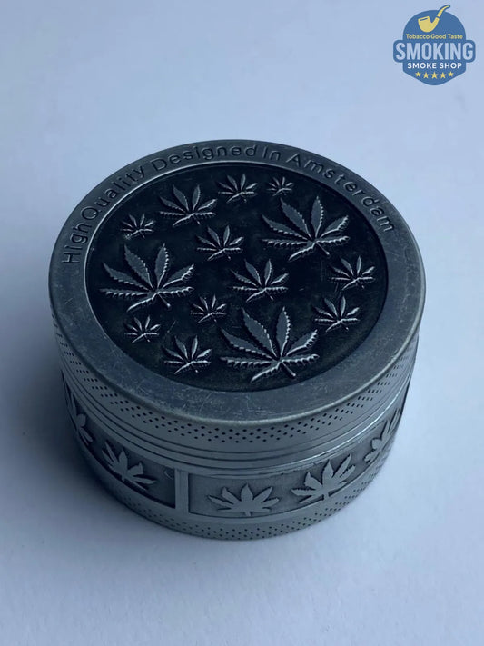 D&K Amsterdam Tobacco Grinder — مطحنة تبغ أمستردام معدن سيلفر 