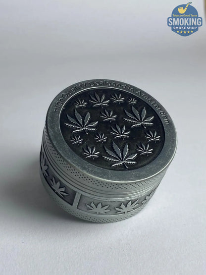 D&K Amsterdam Tobacco Grinder — مطحنة تبغ أمستردام معدن سيلفر 