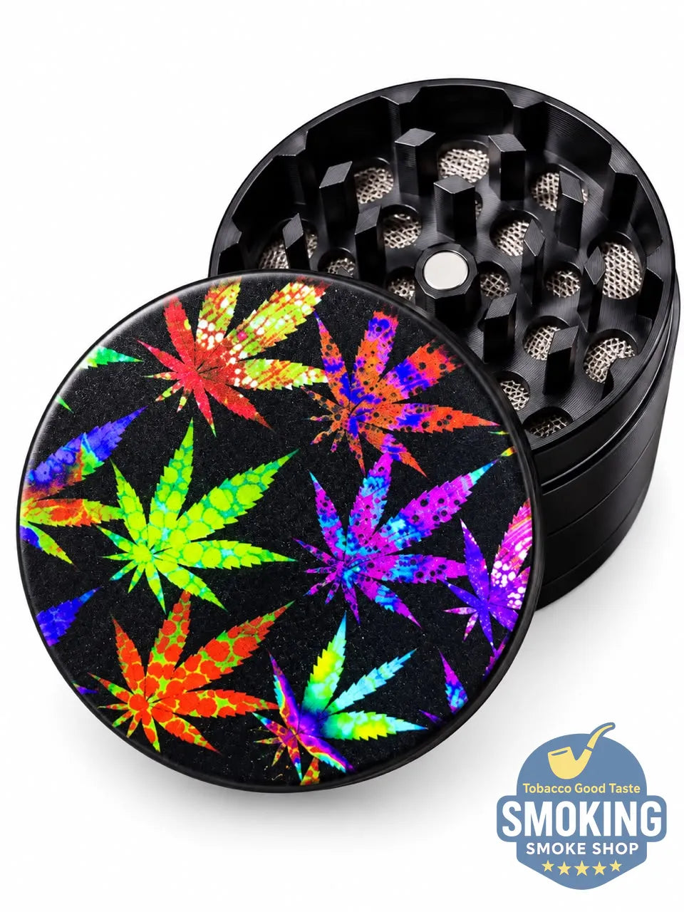 D&K Amsterdam Tobacco Grinder —  مطحنة تبغ أمستردام معدن سيلفر واسود وملون