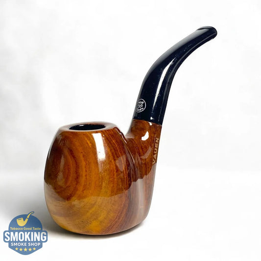 VAUEN Bent Smooth Briar Pipe (9mm) — بايب خشب فاوِن الالماني المنحني تشطيب ناعم (فلتر 9 مم)