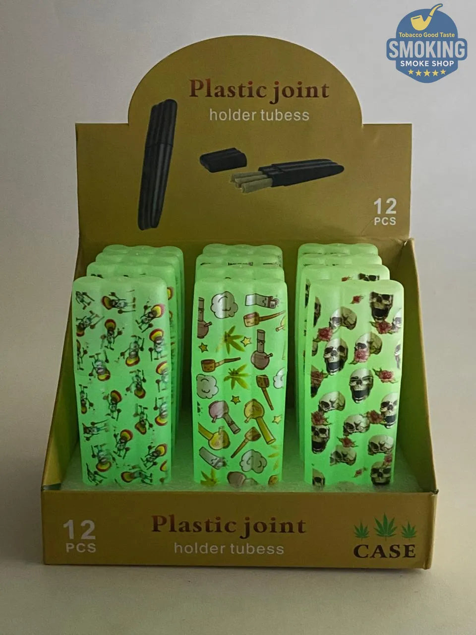💡 Plastic Joint Holder —  تيوب حفظ السجائر الملفوفة البلاستيكي الفسفوري المتوهّج المضيء ليلاً