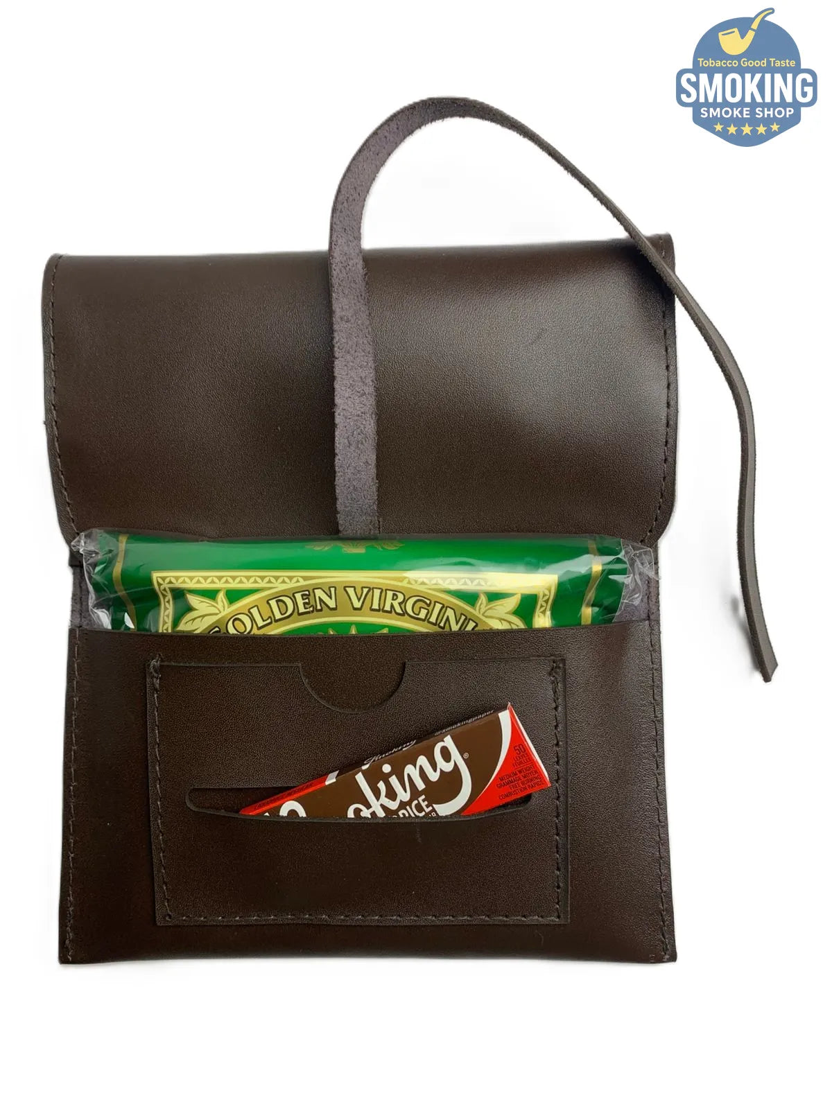 Genuine Leather Tobacco Pouch — جراب تبغ وعدة لف مصنوع من جلد بقري مصري طبيعي 100%