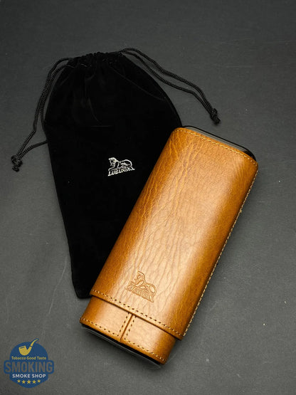 حافظة سيجار لوبينسكي مبطّنة بالخشب مع قاطع | LUBINSKI Cedar-Lined Cigar Case with Cutter