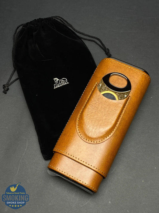 حافظة سيجار لوبينسكي مبطّنة بالخشب مع قاطع | LUBINSKI Cedar-Lined Cigar Case with Cutter