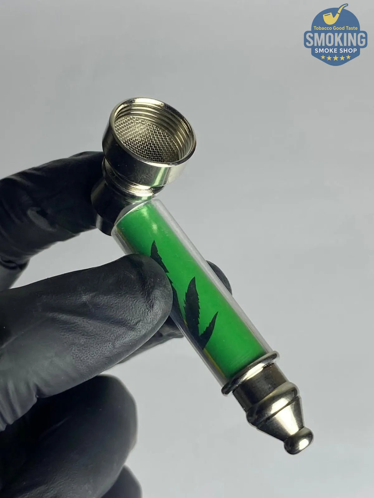 D&K Metal & Glass Pipe — مدواخ معدني بغطاء زجاجي قصير من دي آند كيه