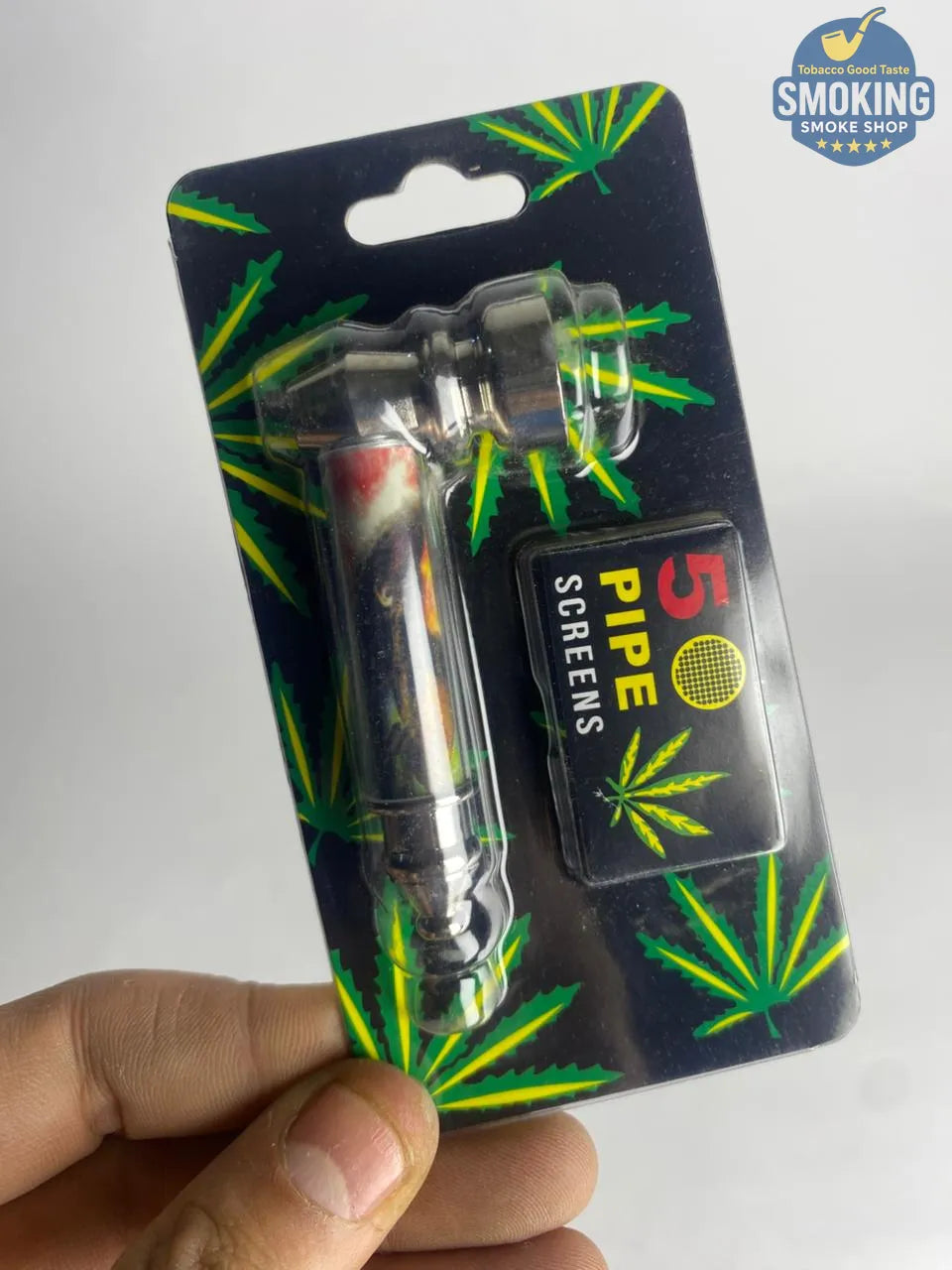 D&K Metal & Glass Pipe — مدواخ معدني بغطاء زجاجي قصير من دي آند كيه