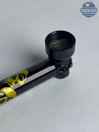 D&K Skull Glass Pipe — مدواخ زجا ملون جي دي آند كيه بنقشة جماجم 💀🔥