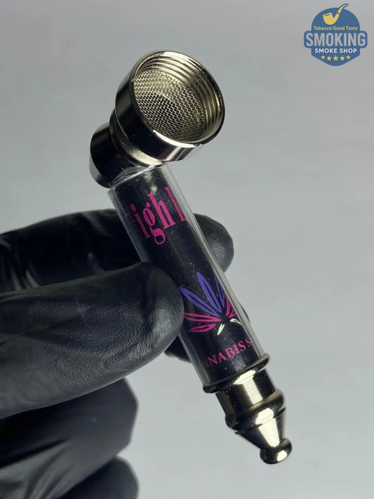 D&K Metal & Glass Pipe — مدواخ معدني بغطاء زجاجي قصير من دي آند كيه