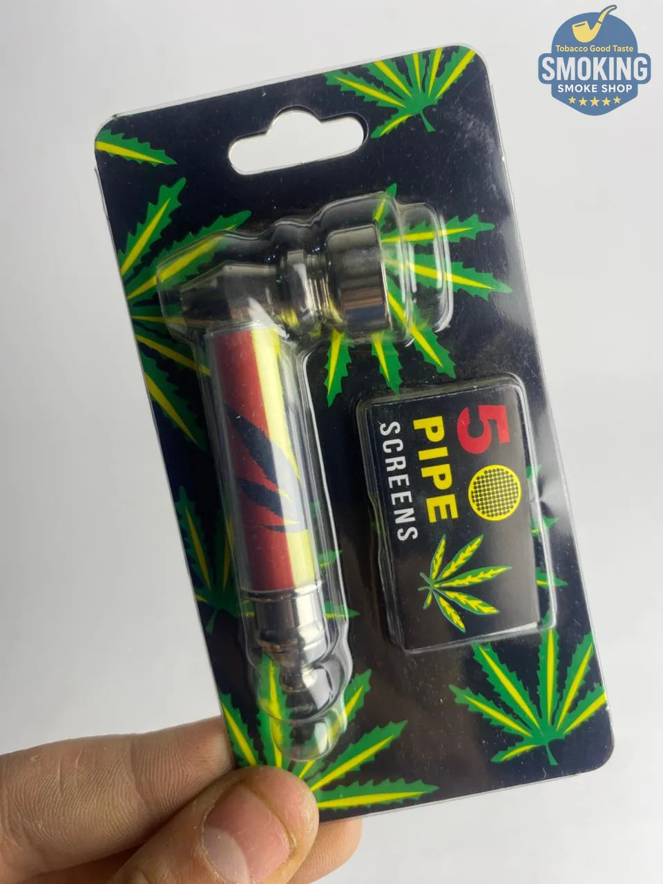 D&K Metal & Glass Pipe — مدواخ معدني بغطاء زجاجي قصير من دي آند كيه