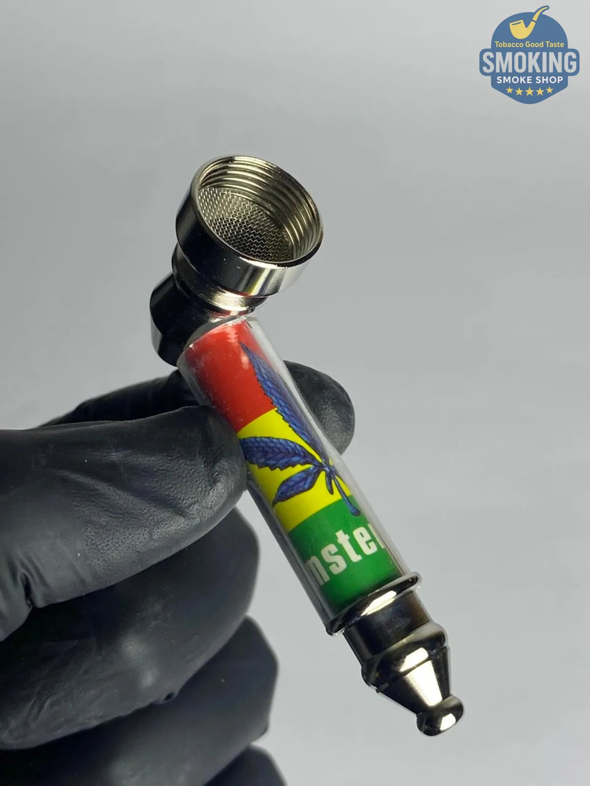 D&K Metal & Glass Pipe — مدواخ معدني بغطاء زجاجي قصير من دي آند كيه