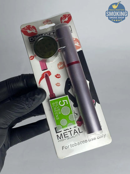 D&K Metal Pipe – مدواخ معدني في جراب على شكل روج 💄🔥