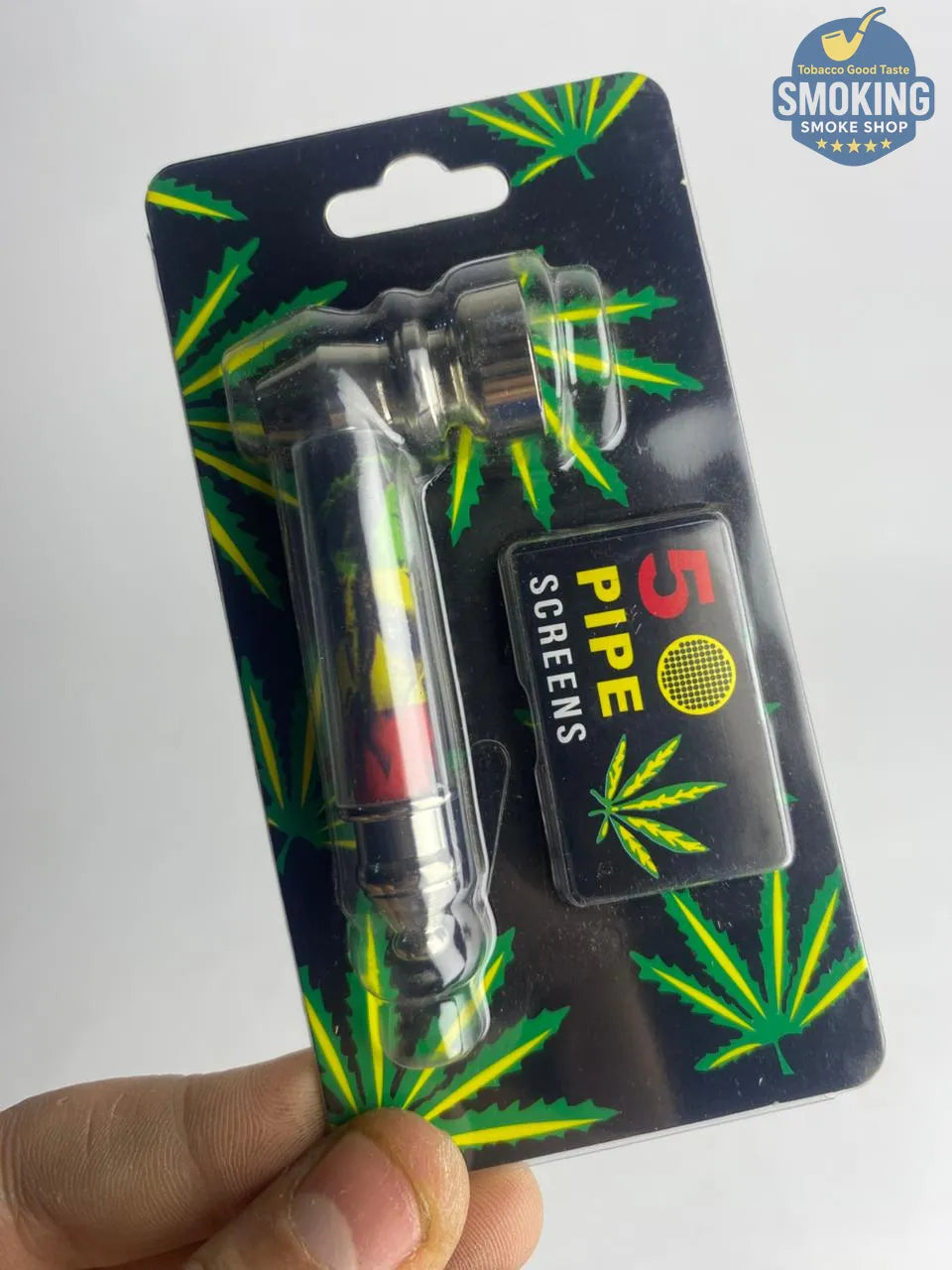 D&K Metal & Glass Pipe — مدواخ معدني بغطاء زجاجي قصير من دي آند كيه