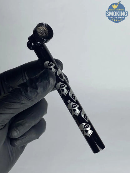 D&K Skull Glass Pipe — مدواخ زجا ملون جي دي آند كيه بنقشة جماجم 💀🔥