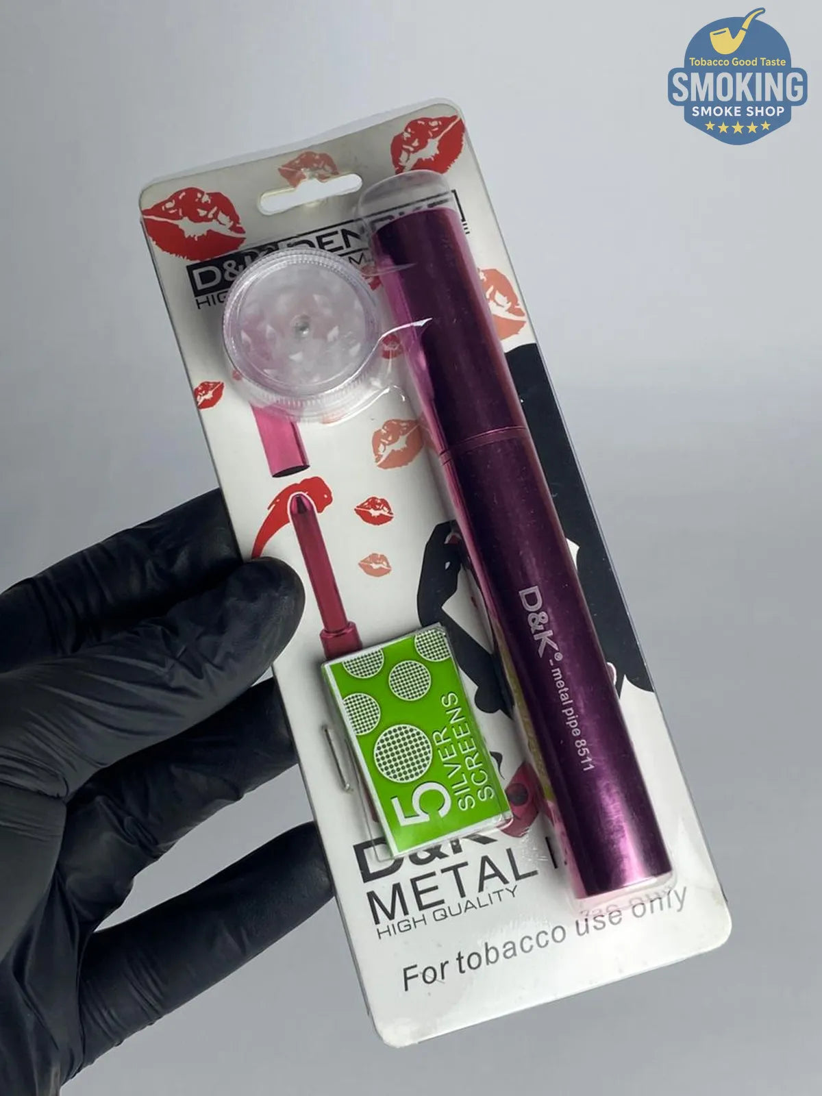 D&K Metal Pipe – مدواخ معدني في جراب على شكل روج 💄🔥