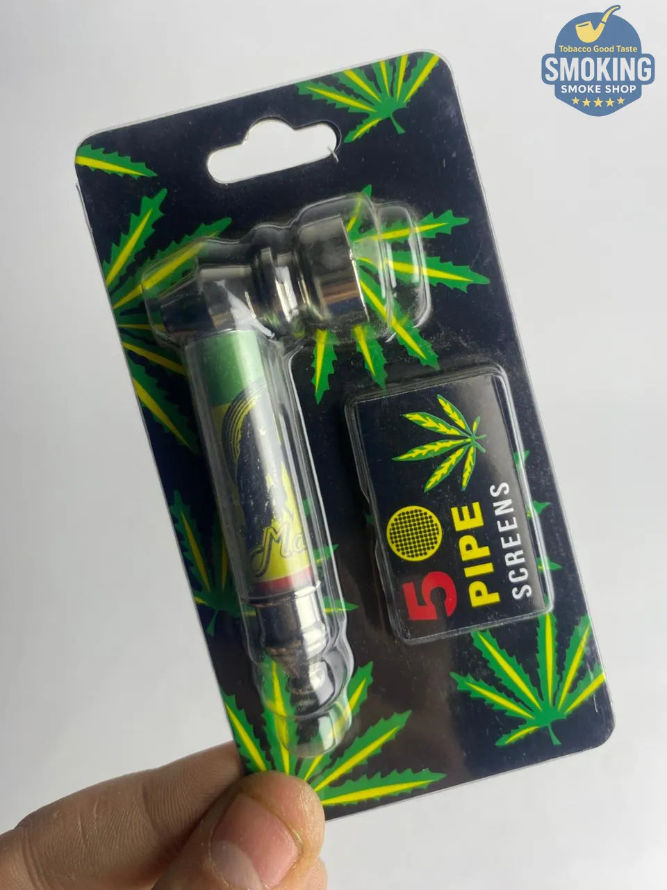 D&K Metal & Glass Pipe — مدواخ معدني بغطاء زجاجي قصير من دي آند كيه