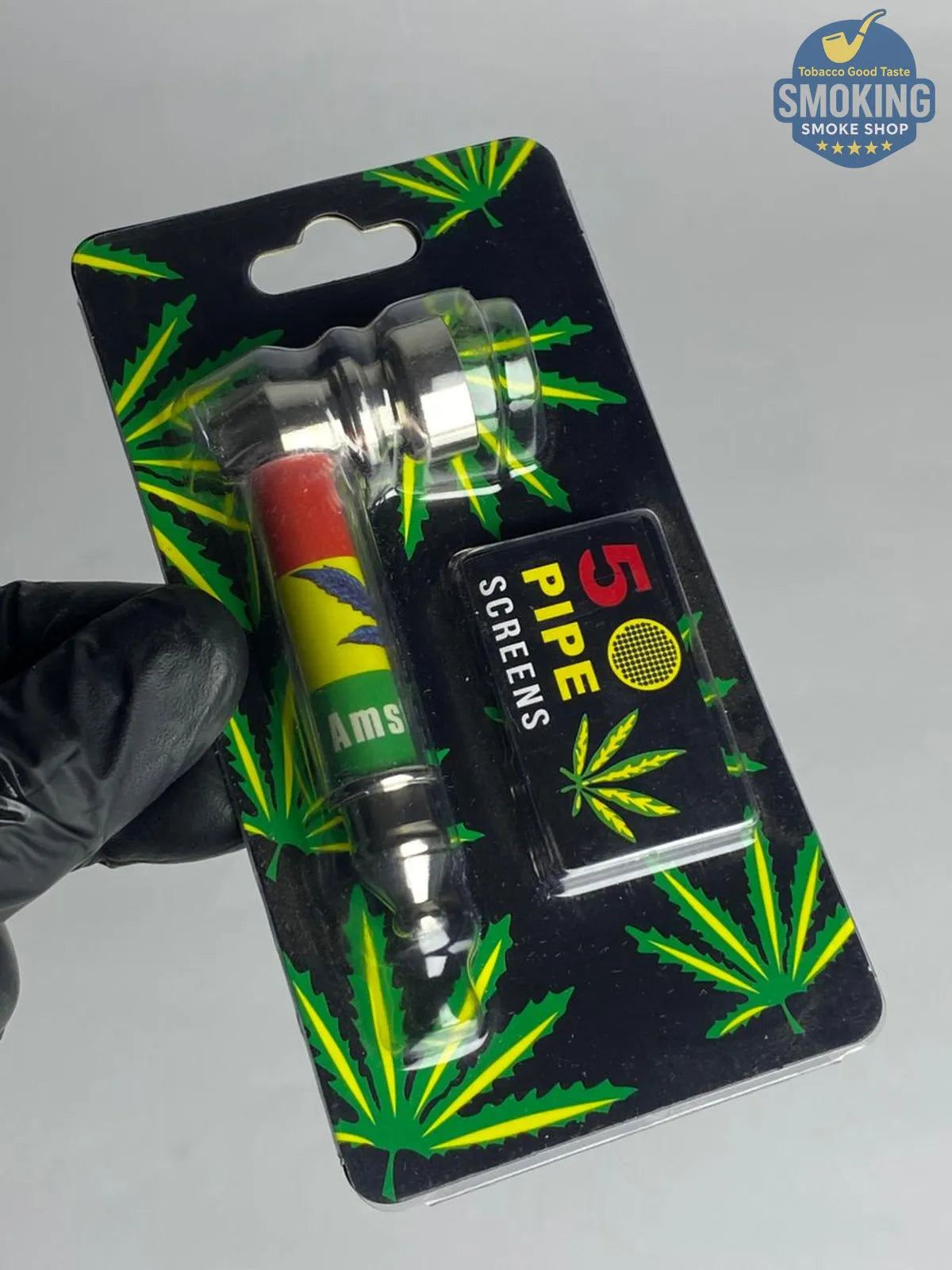 D&K Metal & Glass Pipe — مدواخ معدني بغطاء زجاجي قصير من دي آند كيه
