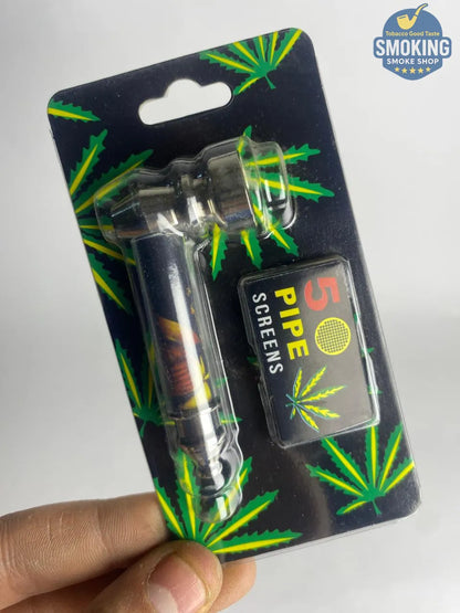 D&K Metal & Glass Pipe — مدواخ معدني بغطاء زجاجي قصير من دي آند كيه