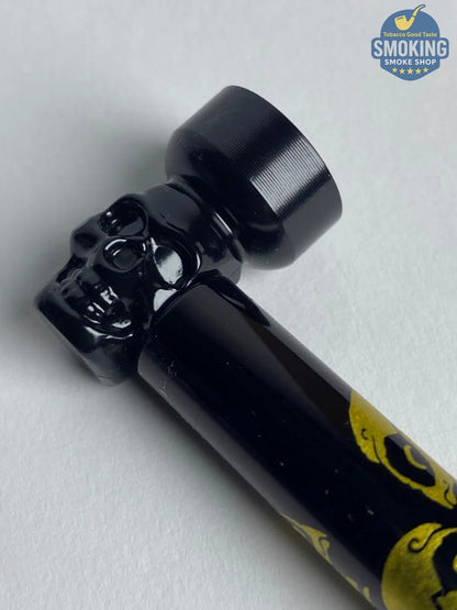 D&K Skull Glass Pipe — مدواخ زجا ملون جي دي آند كيه بنقشة جماجم 💀🔥