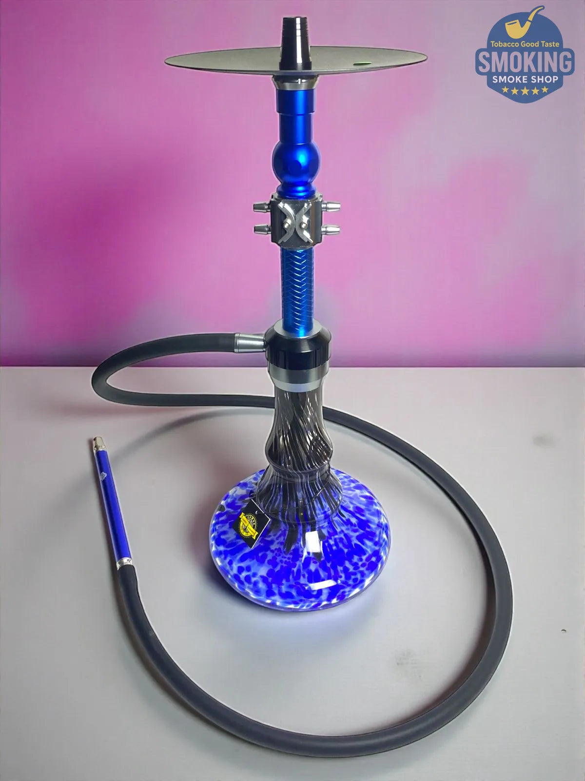 شيشة يحيي اليجانس ياقوت ازرق – طقم كامل بشنطة Yehia elegance Hookah Set – Travel Case Edition