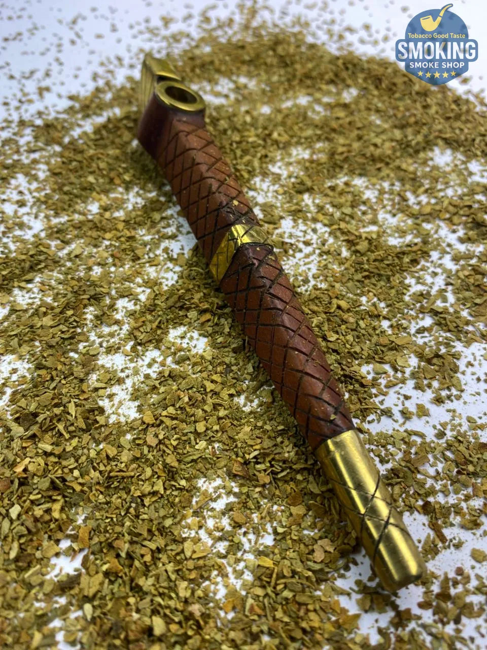 Ottoman Wooden Dokha Pipe — مدواخ خشب عثماني كلاسيك مطعم بنحاس