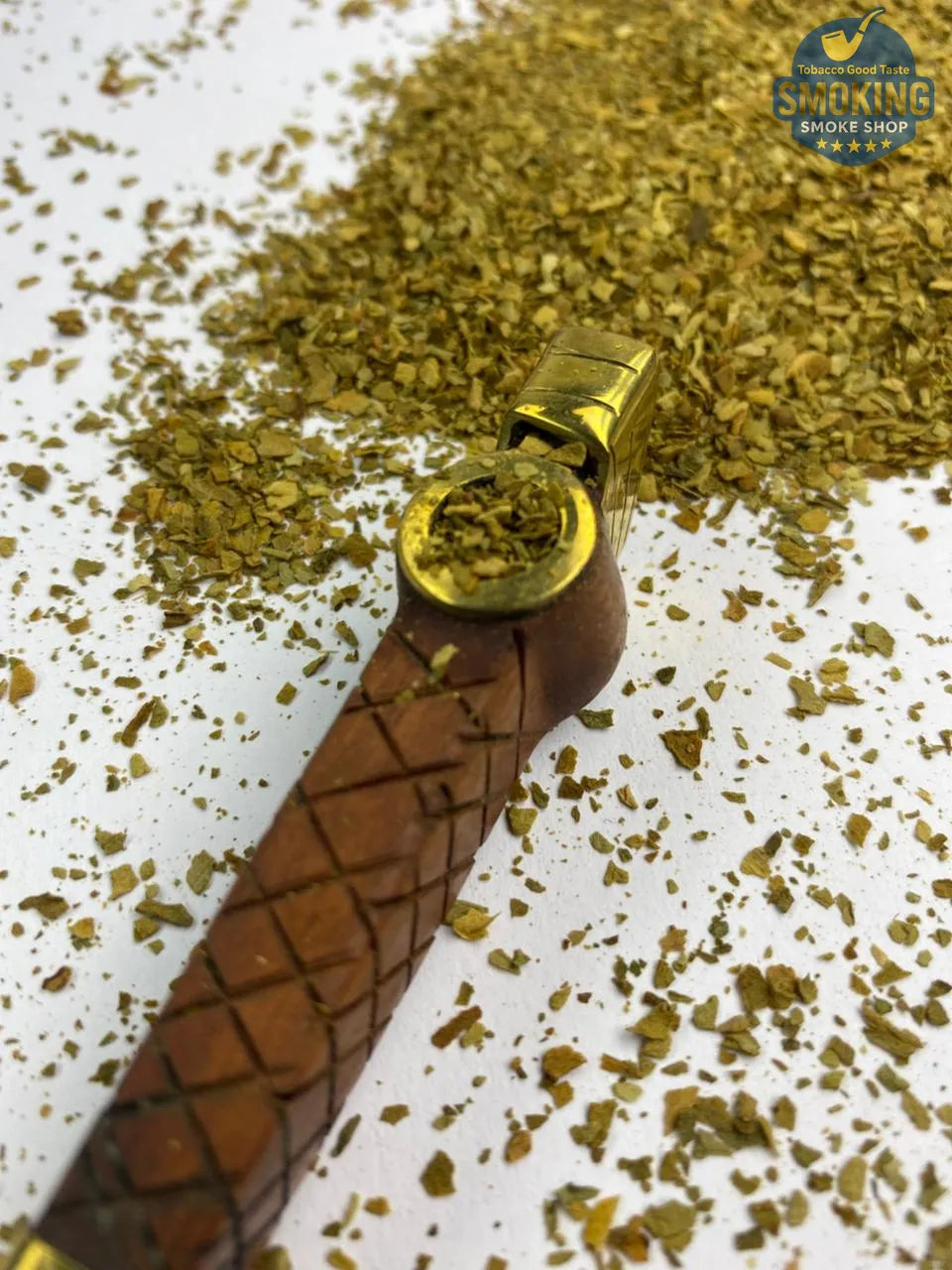 Ottoman Wooden Dokha Pipe — مدواخ خشب عثماني كلاسيك مطعم بنحاس